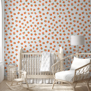 Sweet Summer Peach Pattern Wallpaper