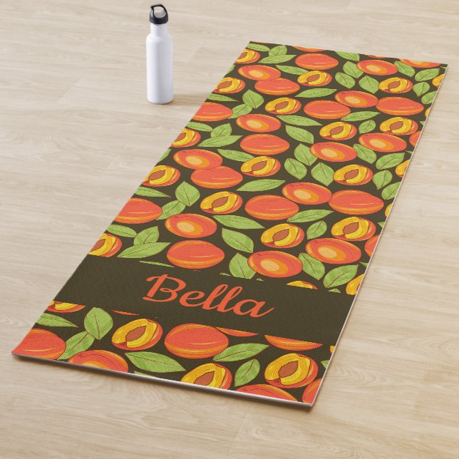 Sweet Summer Peach Pattern Yoga Mat (In Situ)