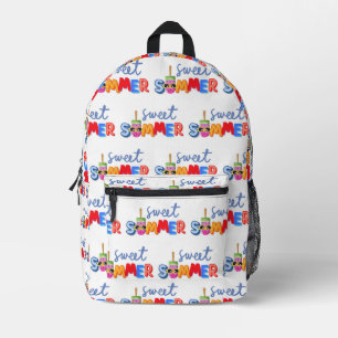 sweet summer printed backpack