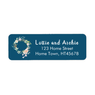 Sweet Summer Rose Garland Return Address