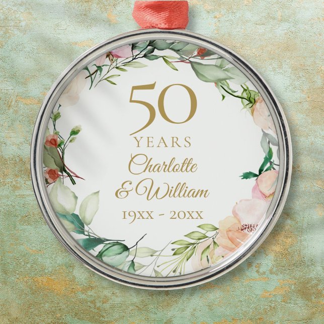 Sweet Summer Roses Garland 50th Anniversary Metal Tree Decoration (Creator Uploaded)
