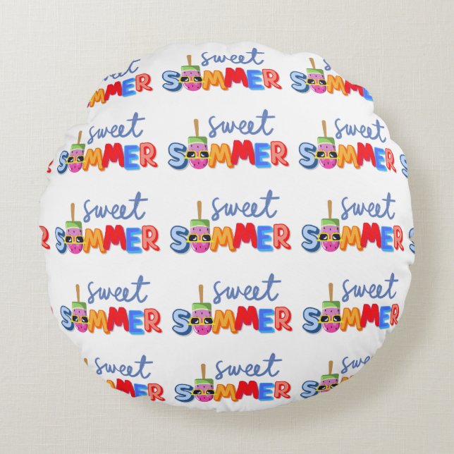sweet summer round cushion (Front)