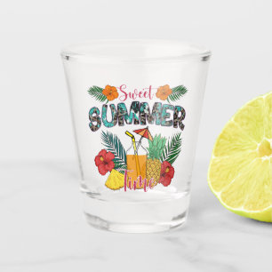 Sweet Summer Time Beach   Tropical Island Shot Glass