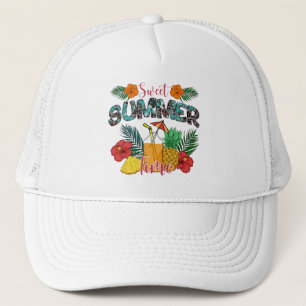 Sweet Summer Time Beach Tropical Island Trucker Hat