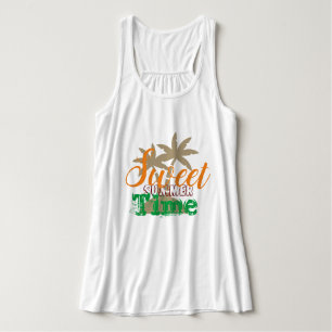 Sweet summer time colourful summer vibes womens singlet