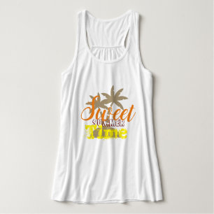 Sweet summer time colourful summer vibes womens ta singlet