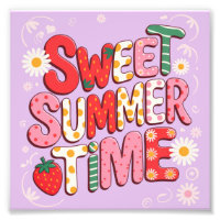 Sweet Summer Time Coquette Strawberry Retro Beach