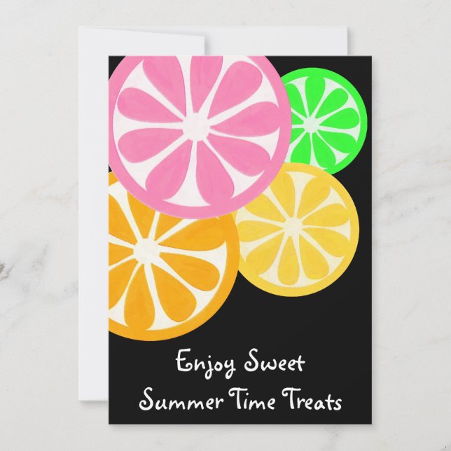 Sweet Summer Time Treats Party Invite (Front)