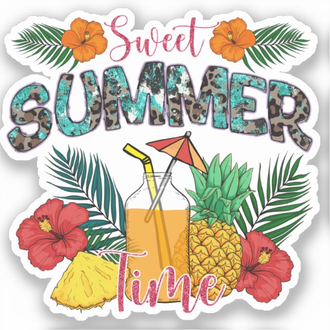 Sweet Summer Time | Tropical Fruits & Floral (Front)