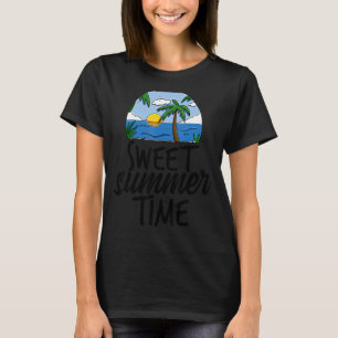 Sweet Summer Time Women Beach Adventures Love Sunr T-Shirt