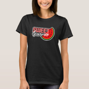 Sweet Summer Tropical Watermelon Vibe Humour T-Shirt