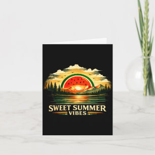 Sweet summer vibes watermelon sunset nature lover card