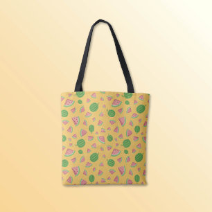 Sweet Summer Watermelon Pattern Tote Bag
