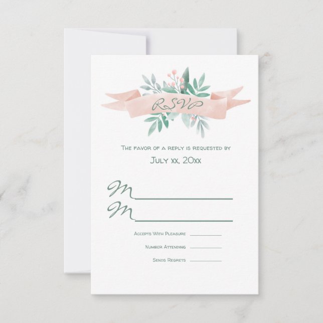 Sweet Summer Wedding RSVP Card (Front)