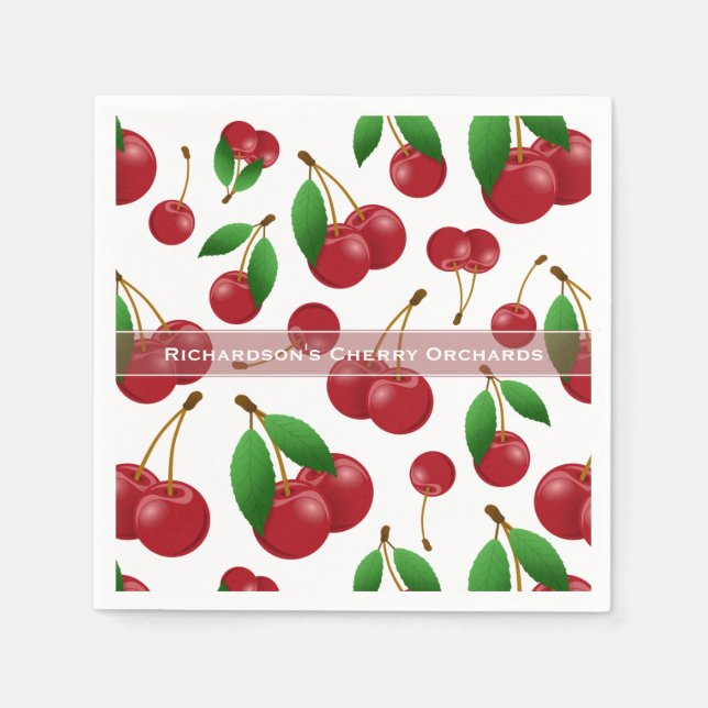 sweet summertime cherries napkin (Front)