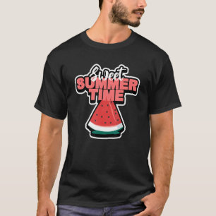 Sweet Summertime  Sweet Watermelon & Summer Time V T-Shirt