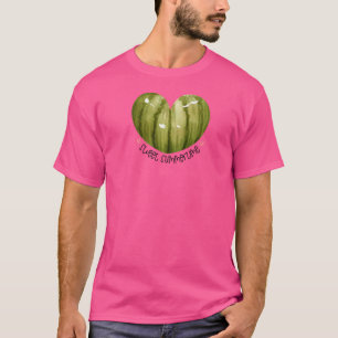 Sweet Summertime Watermelon Heart Fruit Summer Ve T-Shirt