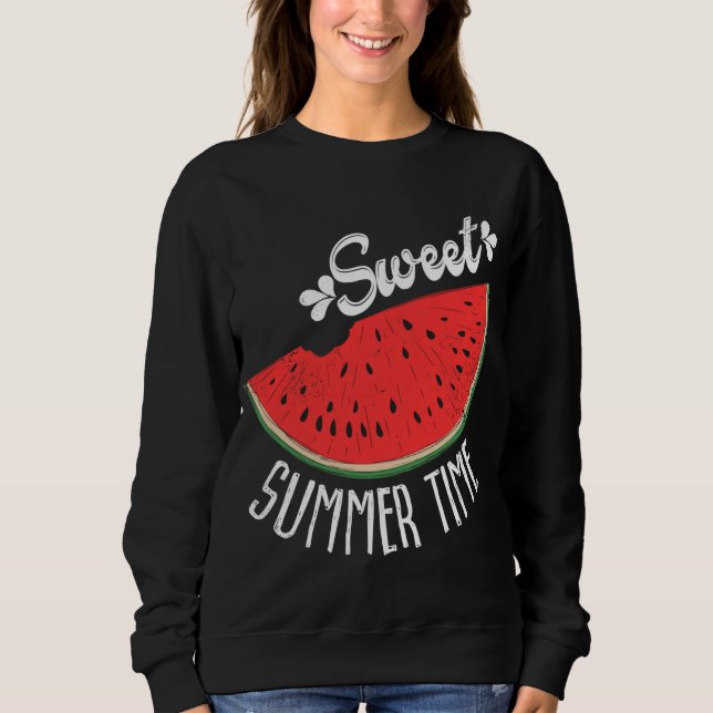 Sweet Summertime Watermelon - Summer Fruit Sweatshirt (Front)