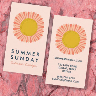 Sweet Sunflower Daisy Flower CUSTOM   Business Card