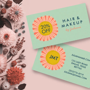 Sweet Sunflower Daisy Flower Pink Discount Card