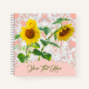 Sweet  Sunflowers personalised Notebook