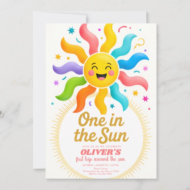 Sweet Sunshine Birthday Invitation (Front)