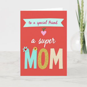 Sweet Super Mum Floral Card