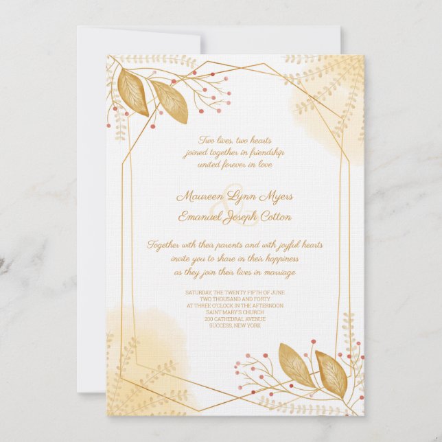 Sweet Surrender  Wedding Invitation (Front)