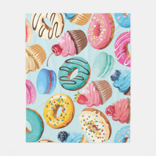 Sweet Sweets: Pattern of Delight. Fleece Blanket