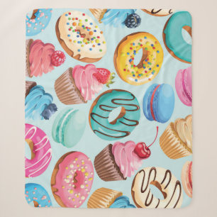 Sweet Sweets: Pattern of Delight. Sherpa Blanket