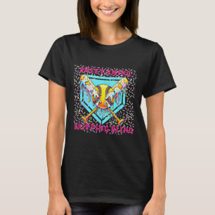 Sweet Swing Softball Home Plate With Ice Cream Dri T-Shirt