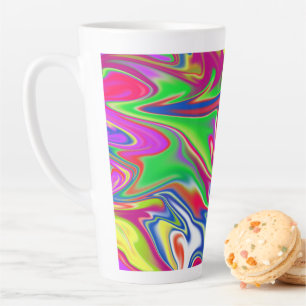 Sweet Swirls: The Bubblegum Marble Delight, Latte Mug