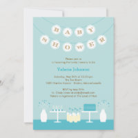 Sweet Table Baby Shower Invitation - Blue
