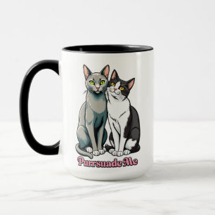 Sweet Talking Cat Couple Mug