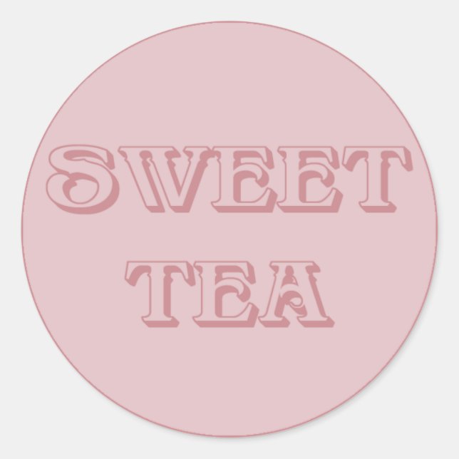 Sweet Tea Birthday Party DIY Drink Stirrers Classic Round Sticker (Front)
