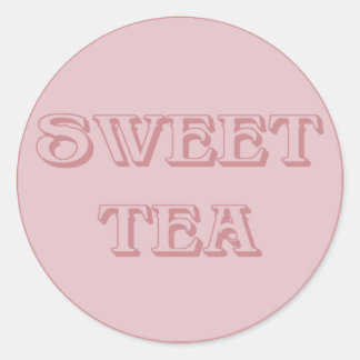 Sweet Tea Birthday Party DIY Drink Stirrers Classic Round Sticker