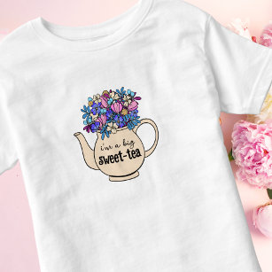 Sweet Tea Floral Teapot Sweetie Toddler T-Shirt