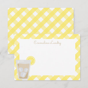Sweet Tea & Gingham Personalised Note Cards