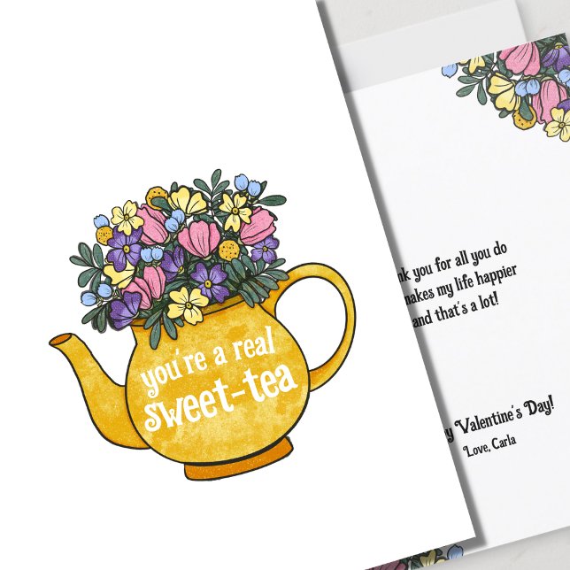 Sweet Tea Illustrated Valentine's Day Card (Creator Uploaded)