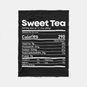 Sweet Tea Nutrition Facts Fun Thanksgiving Christm Fleece Blanket