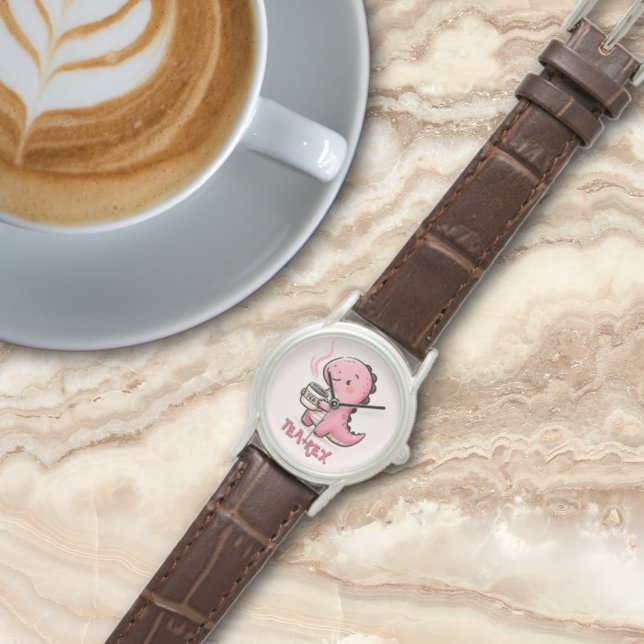 Sweet Tea-Rex customisable Animal Pun  Watch (Sweet Tea-Rex Customizable Dinosaur Animal Pun watch)