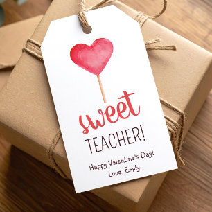 Sweet teacher cute Valentine's day Gift Tags