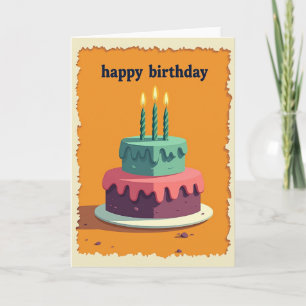 Sweet Teal Cake Card