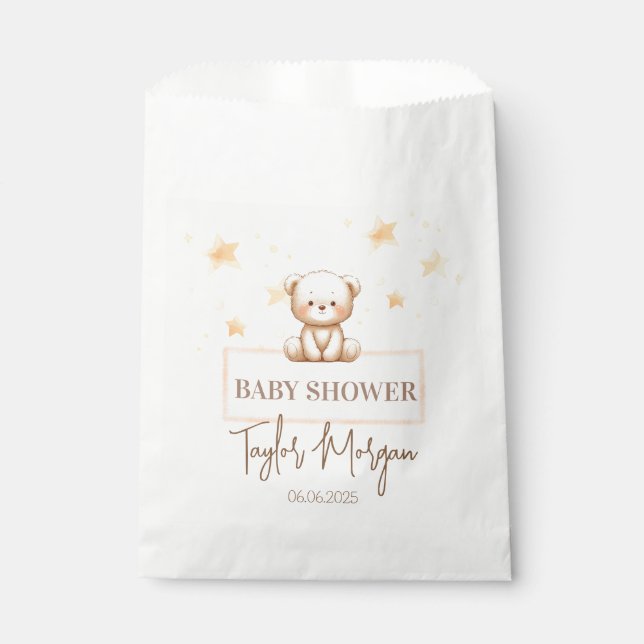 Sweet Teddy Bear Baby Shower Favour Bags (Front)