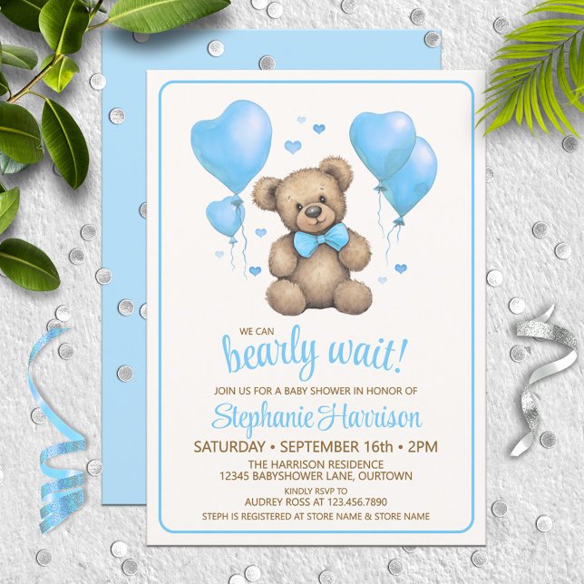 Sweet Teddy Bear Baby Shower Invitation (Creator Uploaded)