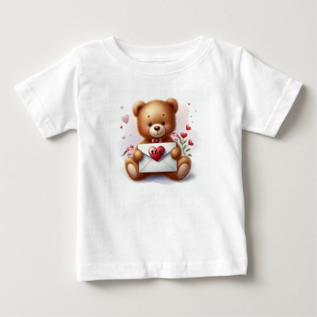 Sweet Teddy Bear Valentines Day  Baby T-Shirt (Front)