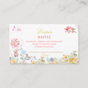 Sweet Teddy Love Birds Baby Shower Enclosure Card