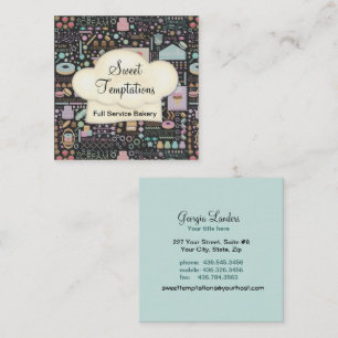 Sweet Temptations Bakery Boutique Square Square Business Card