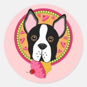 Sweet Terrier Classic Round Sticker