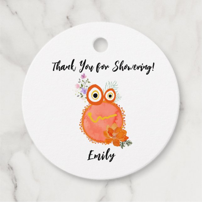Sweet Thank You Showering  Favour Tags (Front)